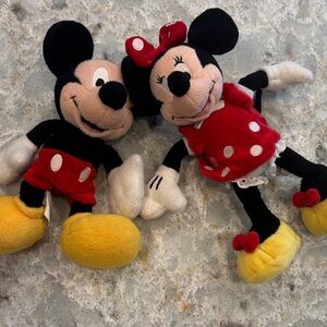 Disney Mickey and Minnie Plush Toys - Red, Yellow, Black